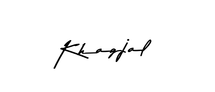 Create a beautiful signature design for name Khagjal. With this signature (Asem Kandis PERSONAL USE) fonts, you can make a handwritten signature for free. Khagjal signature style 9 images and pictures png