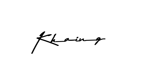 This is the best signature style for the Khaing name. Also you like these signature font (Asem Kandis PERSONAL USE). Mix name signature. Khaing signature style 9 images and pictures png