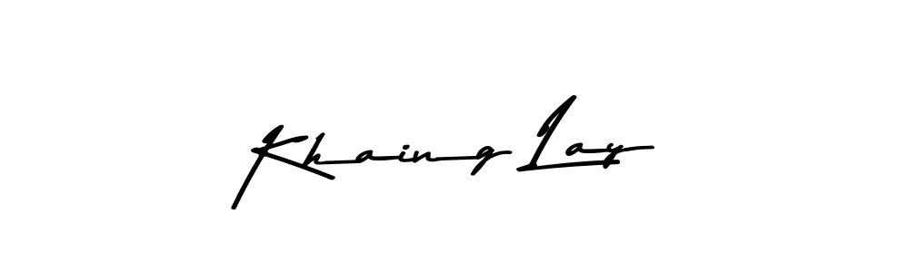 Khaing Lay stylish signature style. Best Handwritten Sign (Asem Kandis PERSONAL USE) for my name. Handwritten Signature Collection Ideas for my name Khaing Lay. Khaing Lay signature style 9 images and pictures png