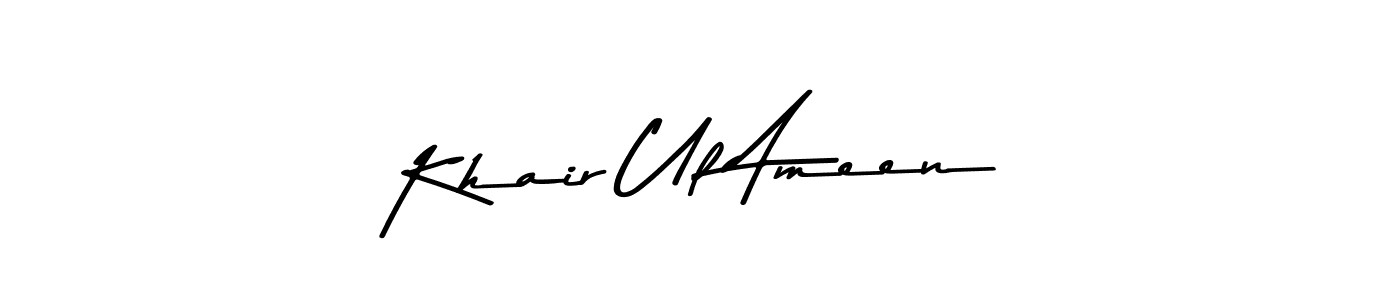 Also You can easily find your signature by using the search form. We will create Khair Ul Ameen name handwritten signature images for you free of cost using Asem Kandis PERSONAL USE sign style. Khair Ul Ameen signature style 9 images and pictures png