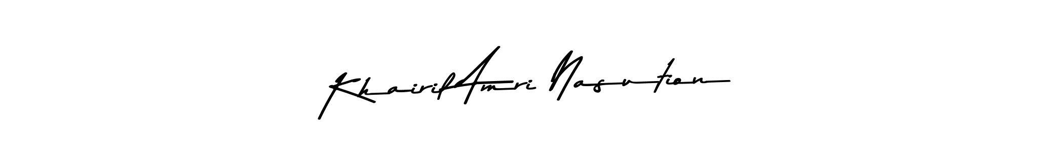 Design your own signature with our free online signature maker. With this signature software, you can create a handwritten (Asem Kandis PERSONAL USE) signature for name Khairil Amri Nasution. Khairil Amri Nasution signature style 9 images and pictures png