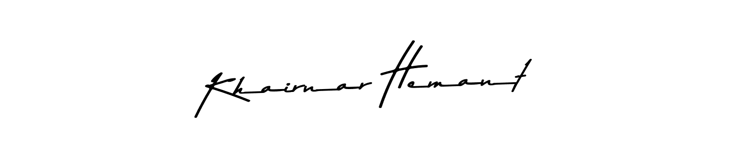 Make a beautiful signature design for name Khairnar Hemant. With this signature (Asem Kandis PERSONAL USE) style, you can create a handwritten signature for free. Khairnar Hemant signature style 9 images and pictures png