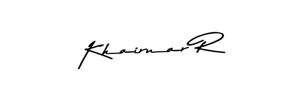 Use a signature maker to create a handwritten signature online. With this signature software, you can design (Asem Kandis PERSONAL USE) your own signature for name Khairnar R. Khairnar R signature style 9 images and pictures png