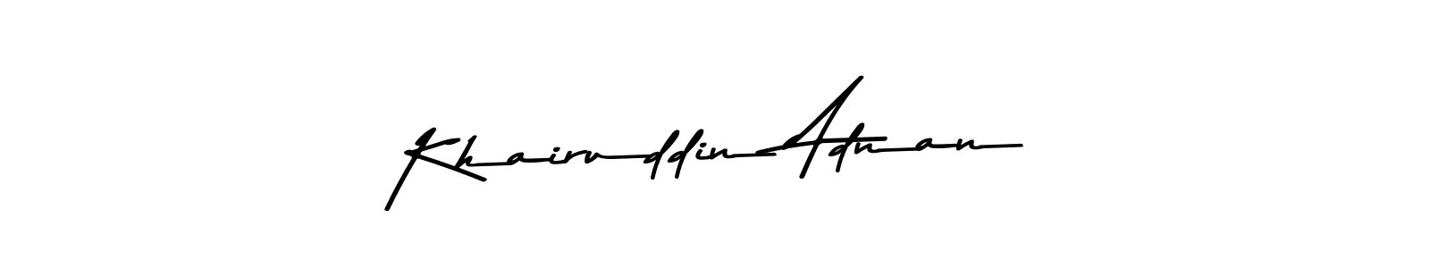 Use a signature maker to create a handwritten signature online. With this signature software, you can design (Asem Kandis PERSONAL USE) your own signature for name Khairuddin Adnan. Khairuddin Adnan signature style 9 images and pictures png