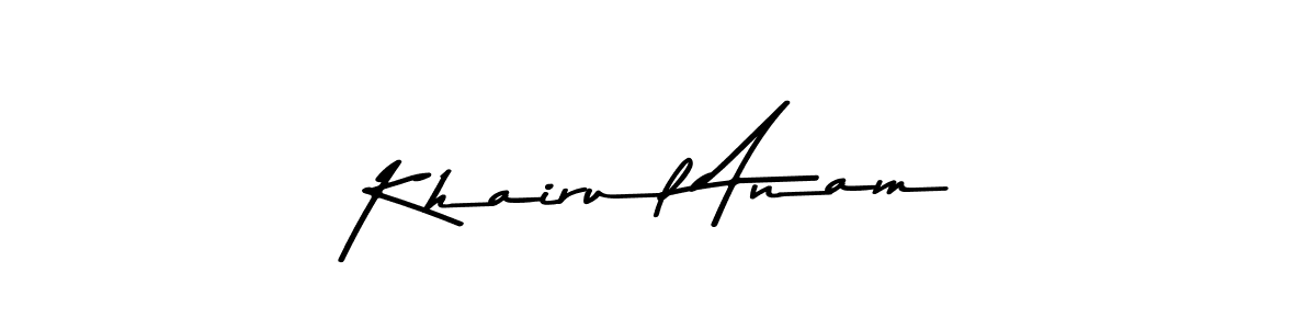 Design your own signature with our free online signature maker. With this signature software, you can create a handwritten (Asem Kandis PERSONAL USE) signature for name Khairul Anam. Khairul Anam signature style 9 images and pictures png