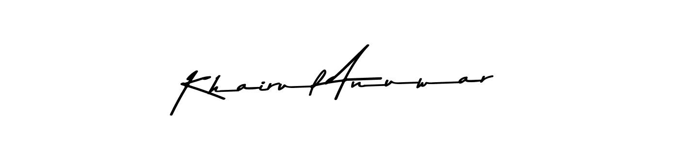 Design your own signature with our free online signature maker. With this signature software, you can create a handwritten (Asem Kandis PERSONAL USE) signature for name Khairul Anuwar. Khairul Anuwar signature style 9 images and pictures png