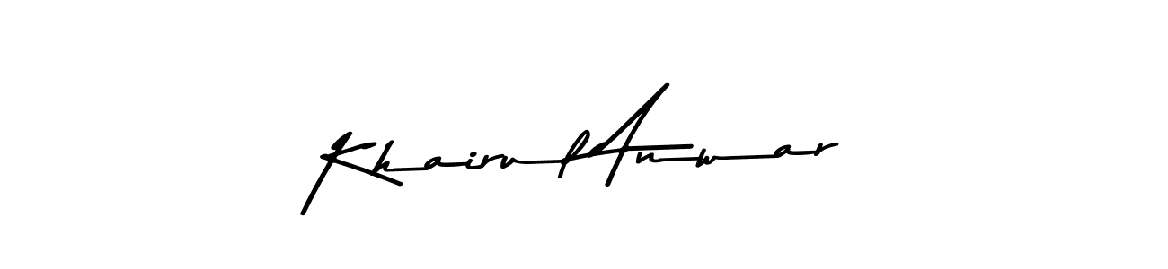 How to make Khairul Anwar name signature. Use Asem Kandis PERSONAL USE style for creating short signs online. This is the latest handwritten sign. Khairul Anwar signature style 9 images and pictures png