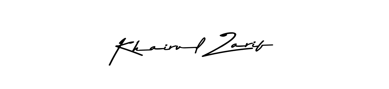 How to make Khairul Zarif name signature. Use Asem Kandis PERSONAL USE style for creating short signs online. This is the latest handwritten sign. Khairul Zarif signature style 9 images and pictures png