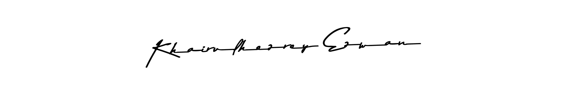 The best way (Asem Kandis PERSONAL USE) to make a short signature is to pick only two or three words in your name. The name Khairulhezrey Ezwan include a total of six letters. For converting this name. Khairulhezrey Ezwan signature style 9 images and pictures png