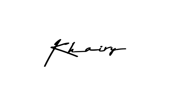 How to make Khairy name signature. Use Asem Kandis PERSONAL USE style for creating short signs online. This is the latest handwritten sign. Khairy signature style 9 images and pictures png