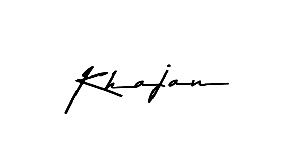 Use a signature maker to create a handwritten signature online. With this signature software, you can design (Asem Kandis PERSONAL USE) your own signature for name Khajan. Khajan signature style 9 images and pictures png