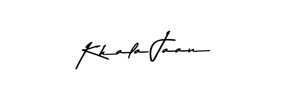 Use a signature maker to create a handwritten signature online. With this signature software, you can design (Asem Kandis PERSONAL USE) your own signature for name Khala Jaan. Khala Jaan signature style 9 images and pictures png