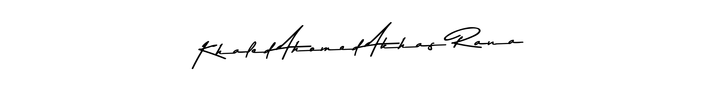 You can use this online signature creator to create a handwritten signature for the name Khaled Ahomed Akhas Rana. This is the best online autograph maker. Khaled Ahomed Akhas Rana signature style 9 images and pictures png