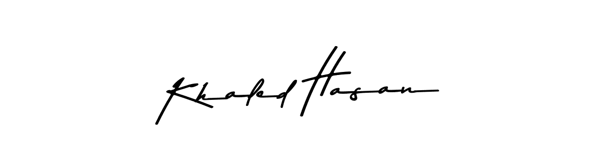 Use a signature maker to create a handwritten signature online. With this signature software, you can design (Asem Kandis PERSONAL USE) your own signature for name Khaled Hasan. Khaled Hasan signature style 9 images and pictures png