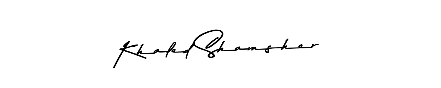 Khaled Shamsher stylish signature style. Best Handwritten Sign (Asem Kandis PERSONAL USE) for my name. Handwritten Signature Collection Ideas for my name Khaled Shamsher. Khaled Shamsher signature style 9 images and pictures png