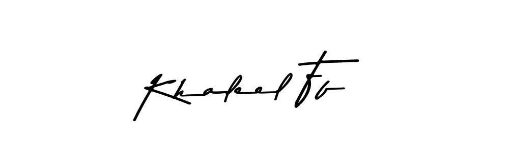 How to Draw Khaleel Ff signature style? Asem Kandis PERSONAL USE is a latest design signature styles for name Khaleel Ff. Khaleel Ff signature style 9 images and pictures png