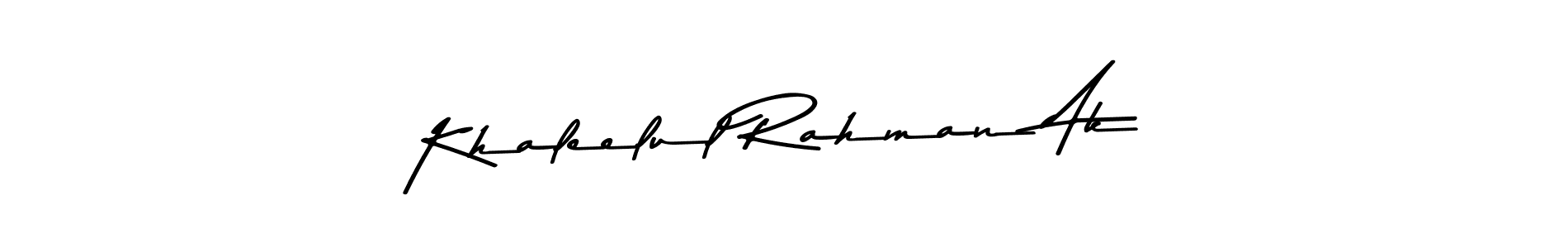 Use a signature maker to create a handwritten signature online. With this signature software, you can design (Asem Kandis PERSONAL USE) your own signature for name Khaleelul Rahman Ak. Khaleelul Rahman Ak signature style 9 images and pictures png