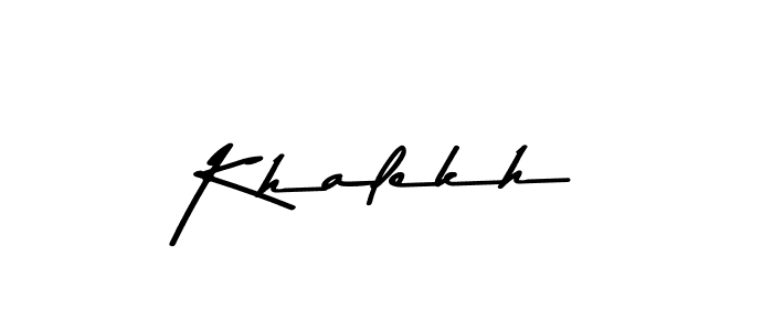 Make a beautiful signature design for name Khalekh. With this signature (Asem Kandis PERSONAL USE) style, you can create a handwritten signature for free. Khalekh signature style 9 images and pictures png