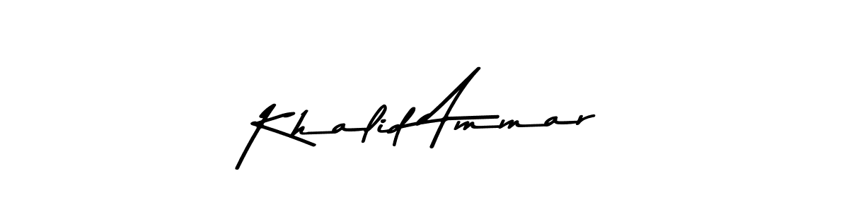 if you are searching for the best signature style for your name Khalid Ammar. so please give up your signature search. here we have designed multiple signature styles  using Asem Kandis PERSONAL USE. Khalid Ammar signature style 9 images and pictures png