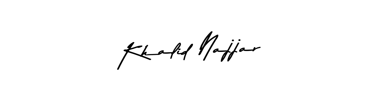 Make a beautiful signature design for name Khalid Najjar. With this signature (Asem Kandis PERSONAL USE) style, you can create a handwritten signature for free. Khalid Najjar signature style 9 images and pictures png