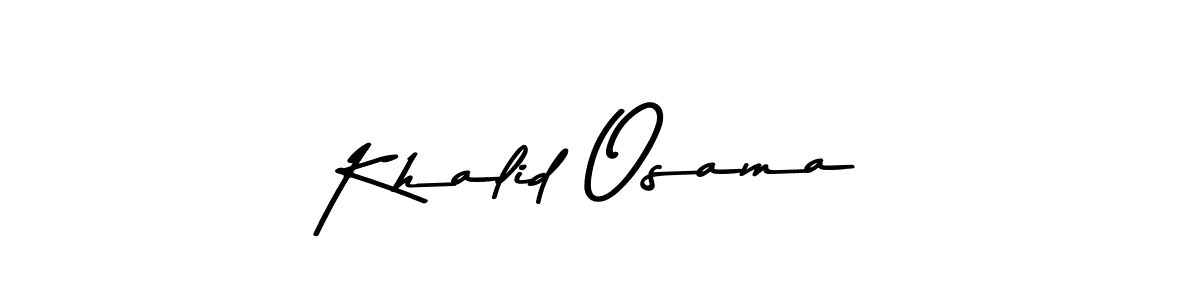 Design your own signature with our free online signature maker. With this signature software, you can create a handwritten (Asem Kandis PERSONAL USE) signature for name Khalid Osama. Khalid Osama signature style 9 images and pictures png