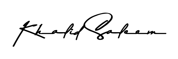 A timeless handwritten aesthetic for Khalid Saleem. The Asem Kandis PERSONAL USE font gives your signature a handcrafted feel with natural curves. Khalid Saleem signature style 9 images and pictures png