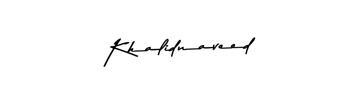 This is the best signature style for the Khalidnaveed name. Also you like these signature font (Asem Kandis PERSONAL USE). Mix name signature. Khalidnaveed signature style 9 images and pictures png
