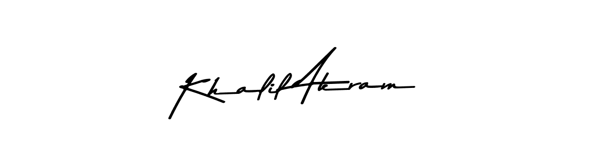Make a beautiful signature design for name Khalil Akram. With this signature (Asem Kandis PERSONAL USE) style, you can create a handwritten signature for free. Khalil Akram signature style 9 images and pictures png
