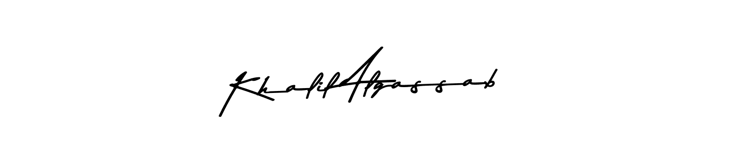 The best way (Asem Kandis PERSONAL USE) to make a short signature is to pick only two or three words in your name. The name Khalil Algassab include a total of six letters. For converting this name. Khalil Algassab signature style 9 images and pictures png