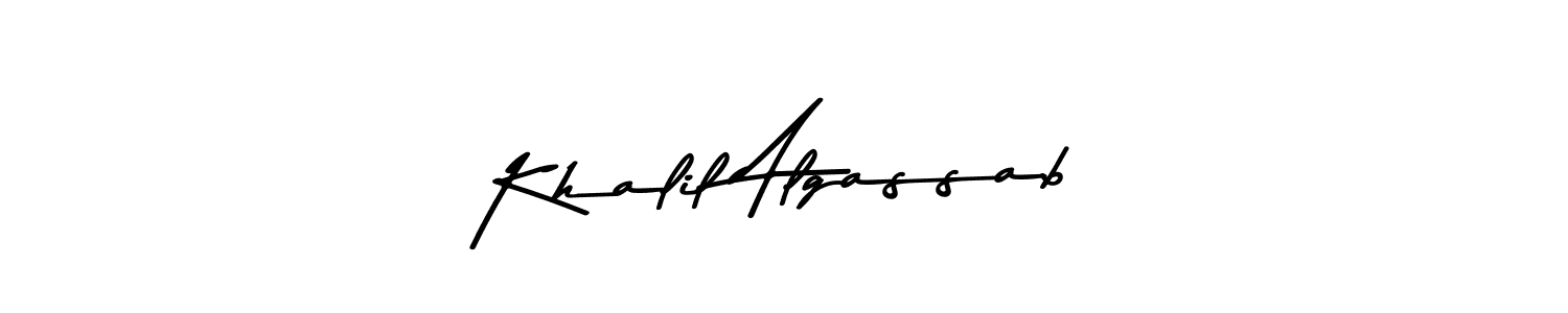 The best way (Asem Kandis PERSONAL USE) to make a short signature is to pick only two or three words in your name. The name Khalil Algassab include a total of six letters. For converting this name. Khalil Algassab signature style 9 images and pictures png