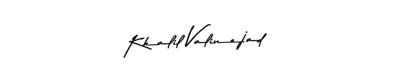 Design your own signature with our free online signature maker. With this signature software, you can create a handwritten (Asem Kandis PERSONAL USE) signature for name Khalil Valinejad. Khalil Valinejad signature style 9 images and pictures png