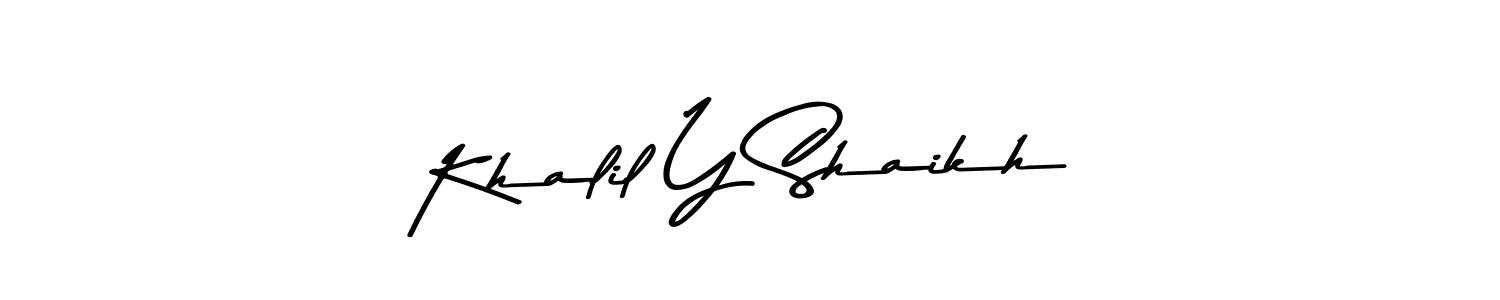 The best way (Asem Kandis PERSONAL USE) to make a short signature is to pick only two or three words in your name. The name Khalil Y Shaikh include a total of six letters. For converting this name. Khalil Y Shaikh signature style 9 images and pictures png