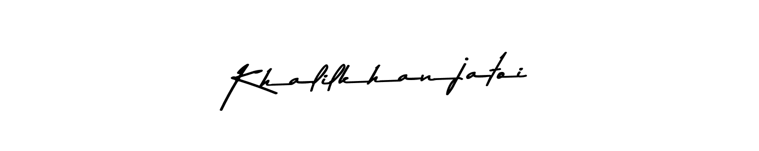 Khalilkhanjatoi stylish signature style. Best Handwritten Sign (Asem Kandis PERSONAL USE) for my name. Handwritten Signature Collection Ideas for my name Khalilkhanjatoi. Khalilkhanjatoi signature style 9 images and pictures png