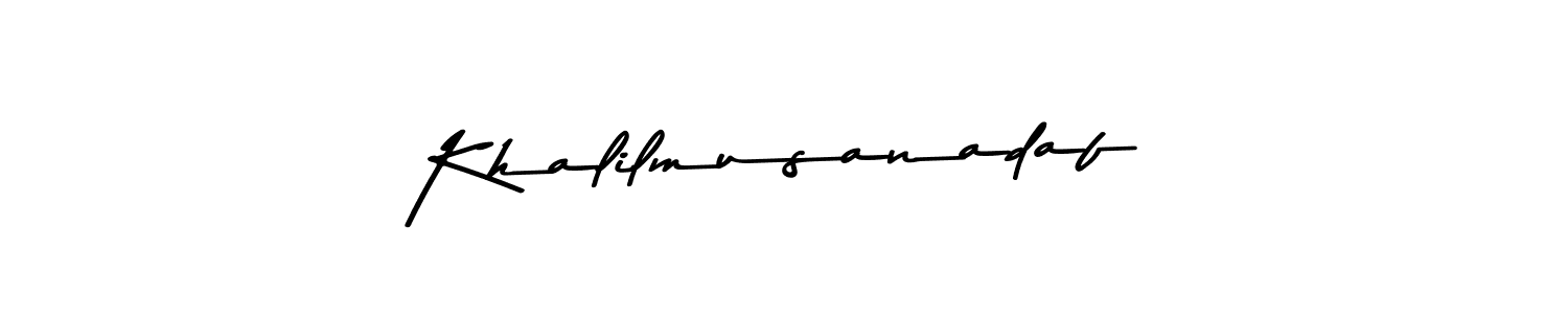 if you are searching for the best signature style for your name Khalilmusanadaf. so please give up your signature search. here we have designed multiple signature styles  using Asem Kandis PERSONAL USE. Khalilmusanadaf signature style 9 images and pictures png