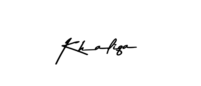 Khaliqa stylish signature style. Best Handwritten Sign (Asem Kandis PERSONAL USE) for my name. Handwritten Signature Collection Ideas for my name Khaliqa. Khaliqa signature style 9 images and pictures png