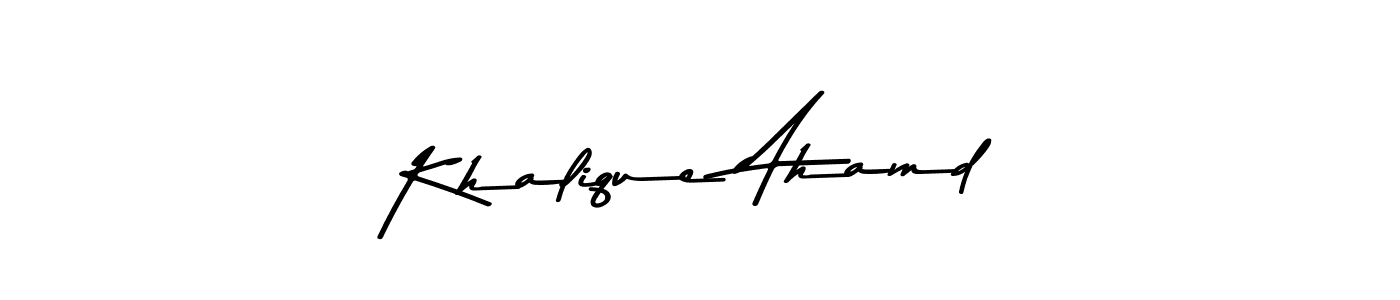 The best way (Asem Kandis PERSONAL USE) to make a short signature is to pick only two or three words in your name. The name Khalique Ahamd include a total of six letters. For converting this name. Khalique Ahamd signature style 9 images and pictures png