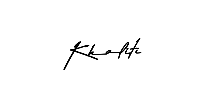 The best way (Asem Kandis PERSONAL USE) to make a short signature is to pick only two or three words in your name. The name Khaliti include a total of six letters. For converting this name. Khaliti signature style 9 images and pictures png