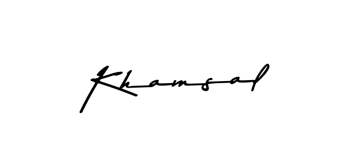 You should practise on your own different ways (Asem Kandis PERSONAL USE) to write your name (Khamsal) in signature. don't let someone else do it for you. Khamsal signature style 9 images and pictures png