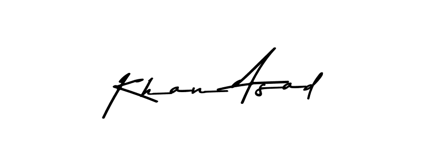 Use a signature maker to create a handwritten signature online. With this signature software, you can design (Asem Kandis PERSONAL USE) your own signature for name Khan Asad. Khan Asad signature style 9 images and pictures png