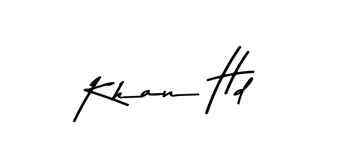 Design your own signature with our free online signature maker. With this signature software, you can create a handwritten (Asem Kandis PERSONAL USE) signature for name Khan Hd. Khan Hd signature style 9 images and pictures png