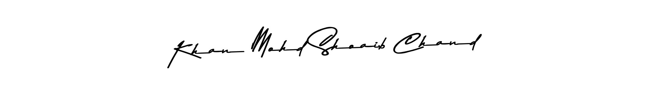 Make a beautiful signature design for name Khan Mohd Shoaib Chand. With this signature (Asem Kandis PERSONAL USE) style, you can create a handwritten signature for free. Khan Mohd Shoaib Chand signature style 9 images and pictures png