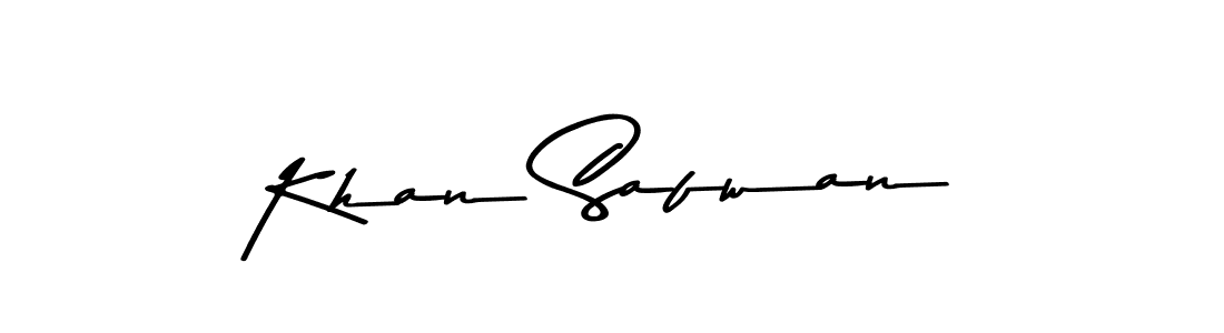 How to make Khan Safwan name signature. Use Asem Kandis PERSONAL USE style for creating short signs online. This is the latest handwritten sign. Khan Safwan signature style 9 images and pictures png