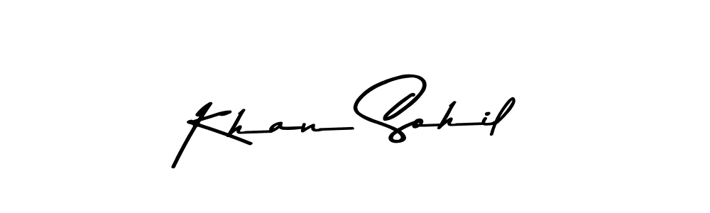 Use a signature maker to create a handwritten signature online. With this signature software, you can design (Asem Kandis PERSONAL USE) your own signature for name Khan Sohil. Khan Sohil signature style 9 images and pictures png