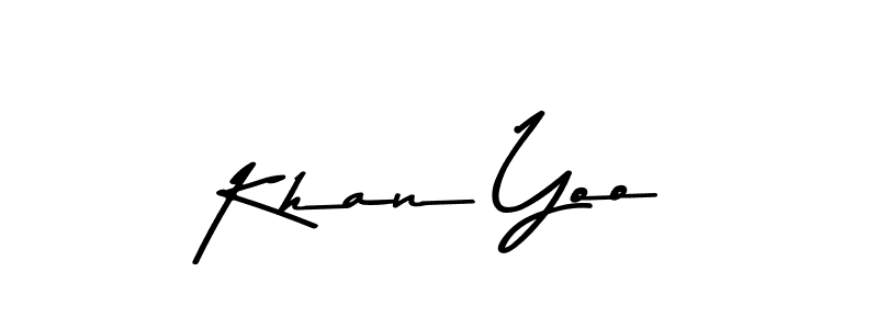 How to make Khan Yoo name signature. Use Asem Kandis PERSONAL USE style for creating short signs online. This is the latest handwritten sign. Khan Yoo signature style 9 images and pictures png