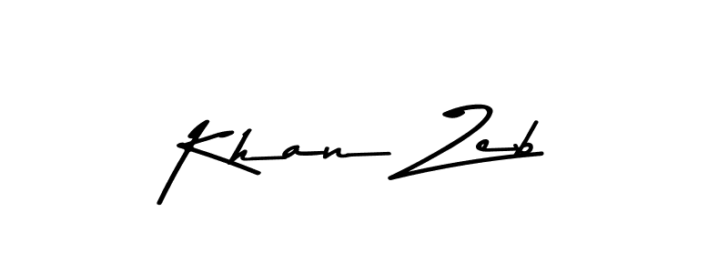 Use a signature maker to create a handwritten signature online. With this signature software, you can design (Asem Kandis PERSONAL USE) your own signature for name Khan Zeb. Khan Zeb signature style 9 images and pictures png