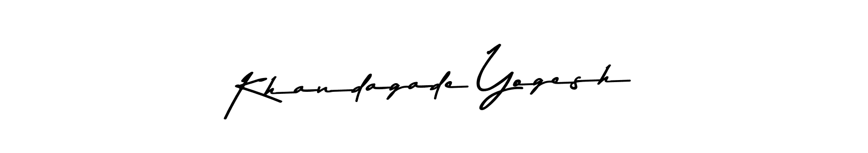 Design your own signature with our free online signature maker. With this signature software, you can create a handwritten (Asem Kandis PERSONAL USE) signature for name Khandagade Yogesh. Khandagade Yogesh signature style 9 images and pictures png