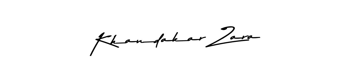 Create a beautiful signature design for name Khandakar Zara. With this signature (Asem Kandis PERSONAL USE) fonts, you can make a handwritten signature for free. Khandakar Zara signature style 9 images and pictures png