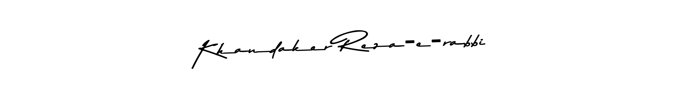 Create a beautiful signature design for name Khandaker Reza-e-rabbi. With this signature (Asem Kandis PERSONAL USE) fonts, you can make a handwritten signature for free. Khandaker Reza-e-rabbi signature style 9 images and pictures png