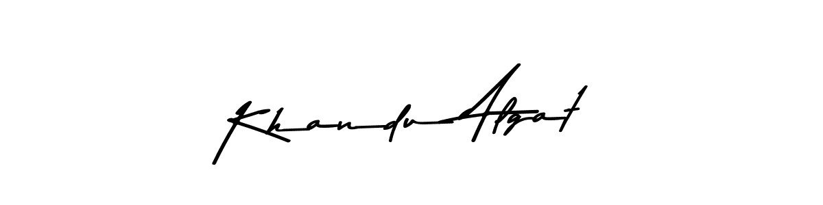 Khandu Algat stylish signature style. Best Handwritten Sign (Asem Kandis PERSONAL USE) for my name. Handwritten Signature Collection Ideas for my name Khandu Algat. Khandu Algat signature style 9 images and pictures png