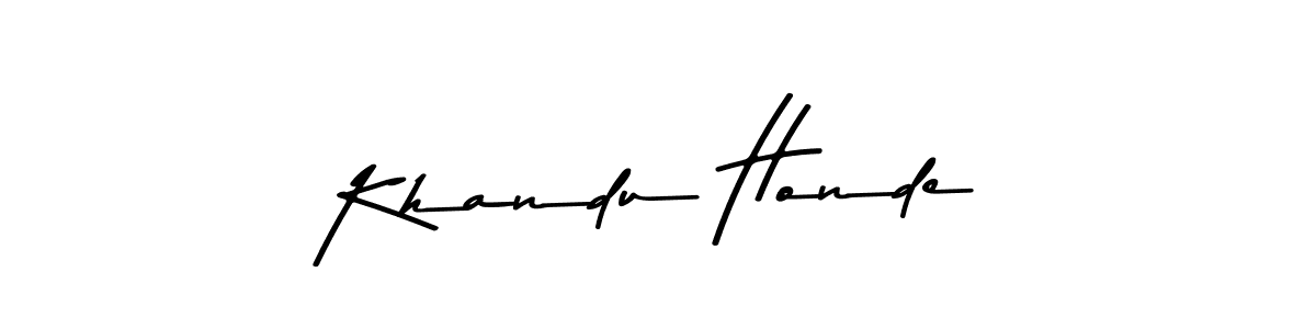 Make a beautiful signature design for name Khandu Honde. Use this online signature maker to create a handwritten signature for free. Khandu Honde signature style 9 images and pictures png